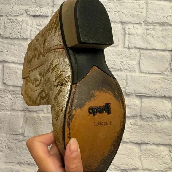 Laredo Women's Tan Point w/Silver Metallic Overlay L52126 size 7 - Picture 5 of 9